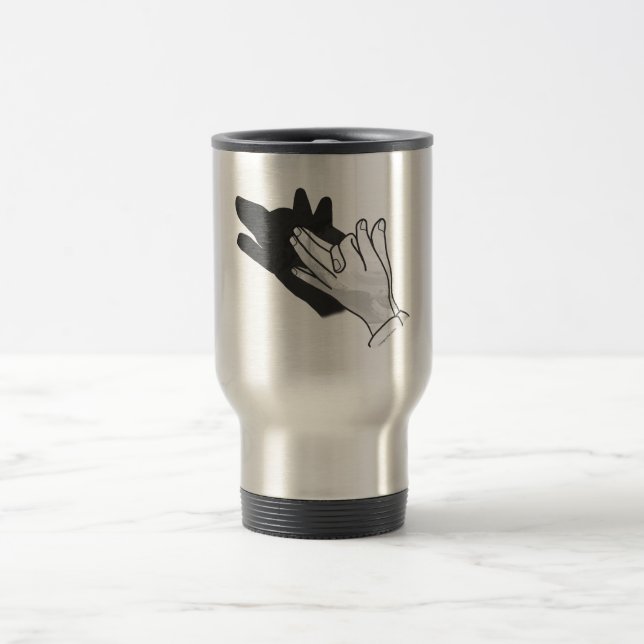 Taza De Viaje Hand Silhouette Wolf (Centro)