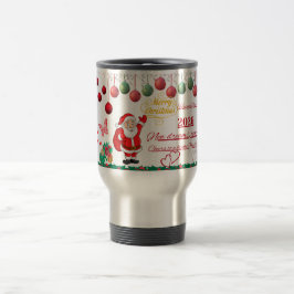Taza De Viaje Happy Christmas  Water Bottle