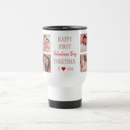 Taza De Viaje Happy First Valentine's Day Custom Travel Mug 