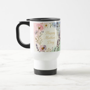 Taza De Viaje Happy Mother's Day Wildflowers