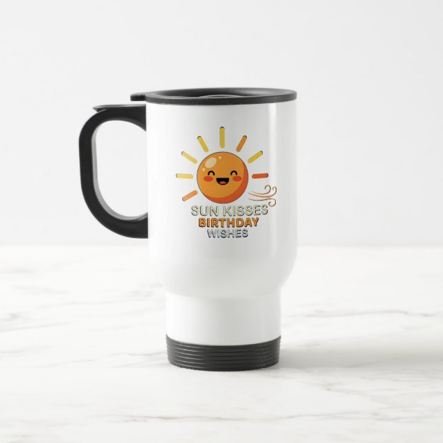 Taza De Viaje Happy Smiling Sun Birthday Gift Commuter Mug (Izquierda)