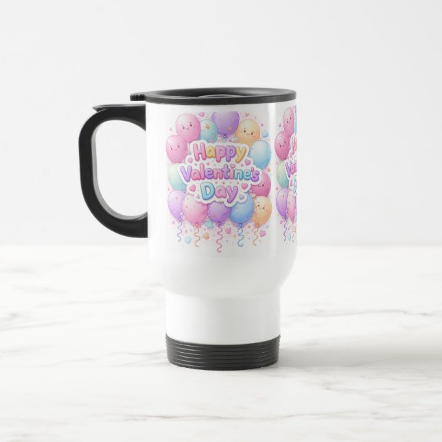 Taza De Viaje Happy Valentine’s Day Mug – Cute Love Gift (Izquierda)