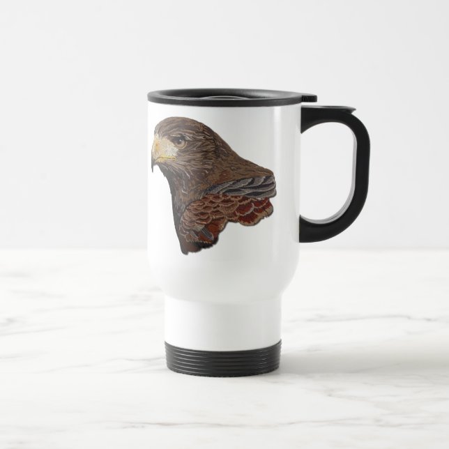 Taza De Viaje Harris Hawk Faux Embroidery (Derecha)
