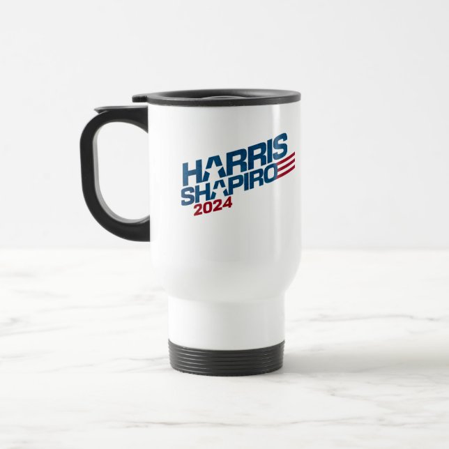 Taza De Viaje Harris Shapiro 2024 Stars and Stripes Patriotic (Izquierda)