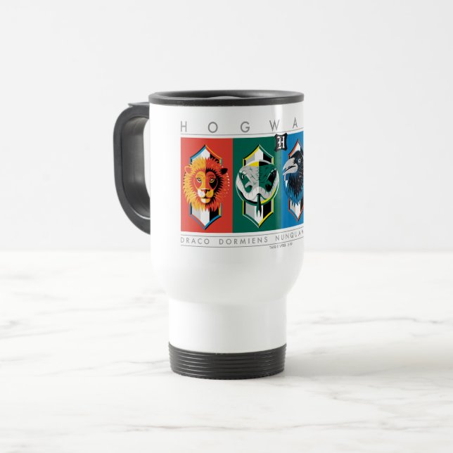 Taza De Viaje Harry Potter | Escudos de las Casas de HOGWARTS™ (Anverso izquierdo)