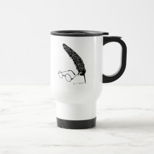 Taza De Viaje Harry Potter   Gafas y Pluma