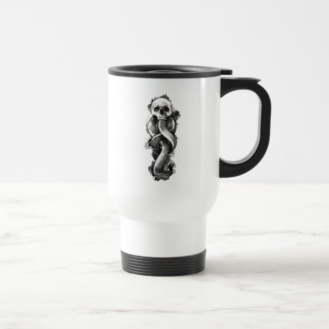 Taza De Viaje Harry Potter | Marca de las Tinieblas Acuarela (Derecha)