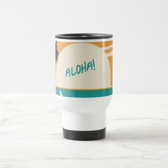 Taza De Viaje Hawai/Aloha/Tropical/playa (Centro)