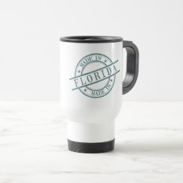 Taza De Viaje Hecho en verde del símbolo del logotipo del estilo
