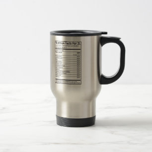 Taza De Viaje Hechos de la nutrición para A 2L