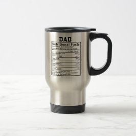 Taza De Viaje Hechos Nutricionales del Papá regalos del día del
