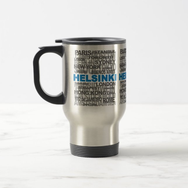 Taza De Viaje HELSINKI y otras ciudades mug - elegir estilo y co (Izquierda)