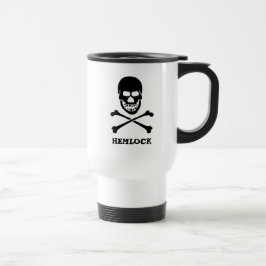 Taza De Viaje Hemlock Poison Black Skull y Crossbone