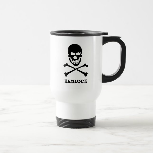 Taza De Viaje Hemlock Poison Black Skull y Crossbone (Derecha)