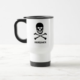 Taza De Viaje Hemlock Poison Black Skull y Crossbone