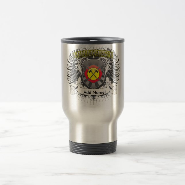 Taza De Viaje Heráldica del bombero (Centro)