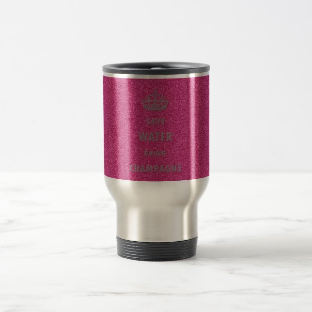 Taza De Viaje Hermosa chica fresca salva agua bebida champán cr (Centro)