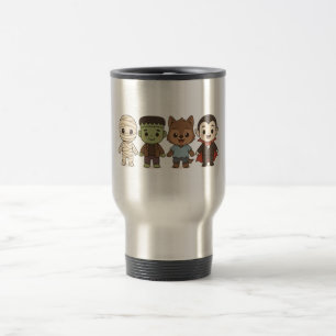 Taza De Viaje Hermosa, Frankenstein, Drácula, lobo
