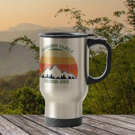Taza De Viaje Hermosa puesta de sol de época de familia personal