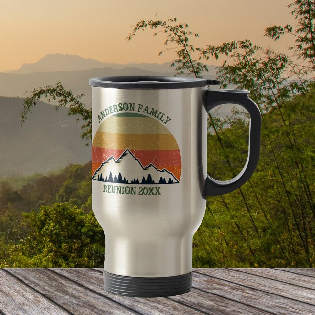 Taza De Viaje Hermosa puesta de sol de época de familia personal (Subido por el creador)