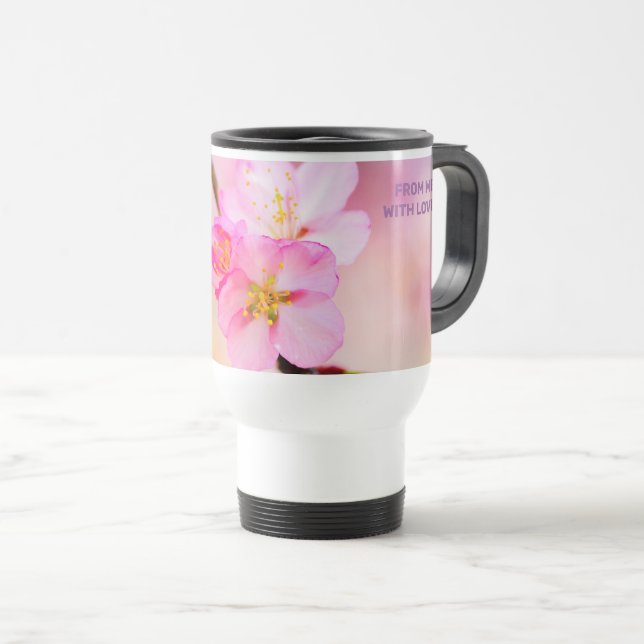 Taza De Viaje Hermosas flores de cerezo de Sakura (Anverso derecho)
