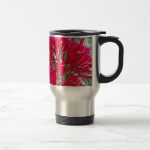 Taza De Viaje Hermosas flores rojas alucinantes Mug de viaje