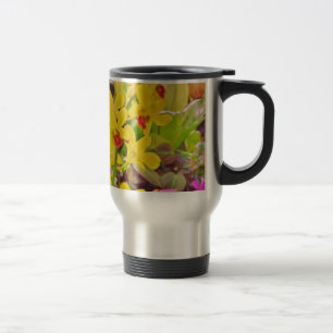 Taza De Viaje Hermosas orquídeas amarillas de otoño