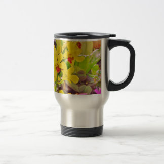 Taza De Viaje Hermosas orquídeas amarillas de otoño