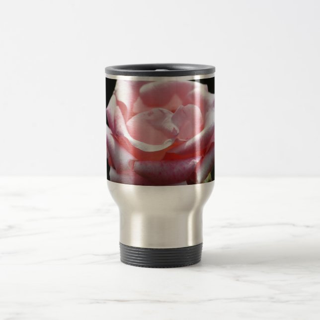 Taza De Viaje Hermoso acercamiento rosa (Centro)