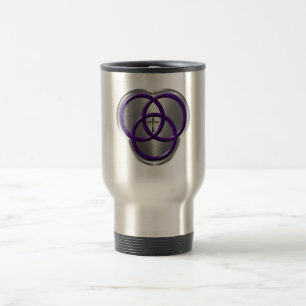 Taza De Viaje Hermoso anillo cristiano de Trinidad con cruz