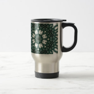 Taza De Viaje Hermoso Kaleidoscopio Floral