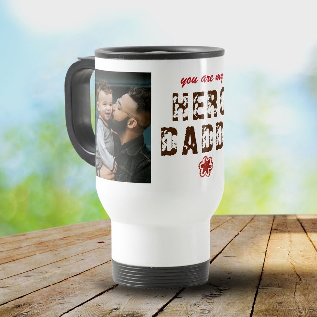 Taza De Viaje Héroe Rústico Papá Día del Padre 2 Fotocolage (Subido por el creador)