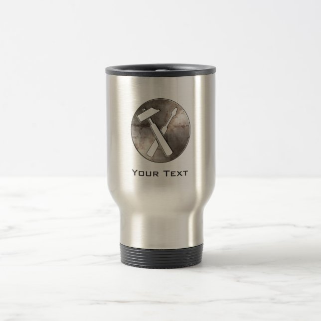 Taza De Viaje Herramientas rugosas del carpintero (Centro)