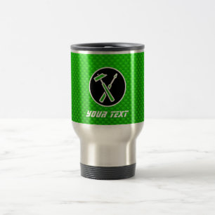 Taza De Viaje Herramientas verdes del carpintero