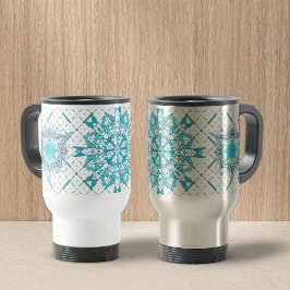 Taza De Viaje Hexa triángulos Yantra Petals