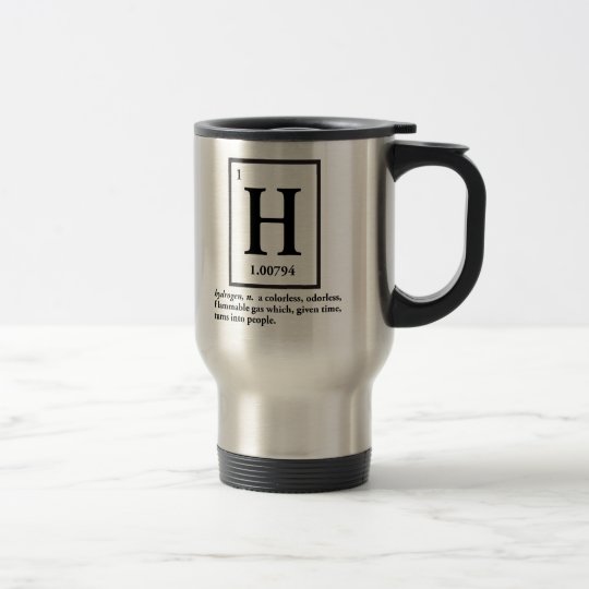 Taza De Viaje hidrógeno - un gas que da vuelta en gente