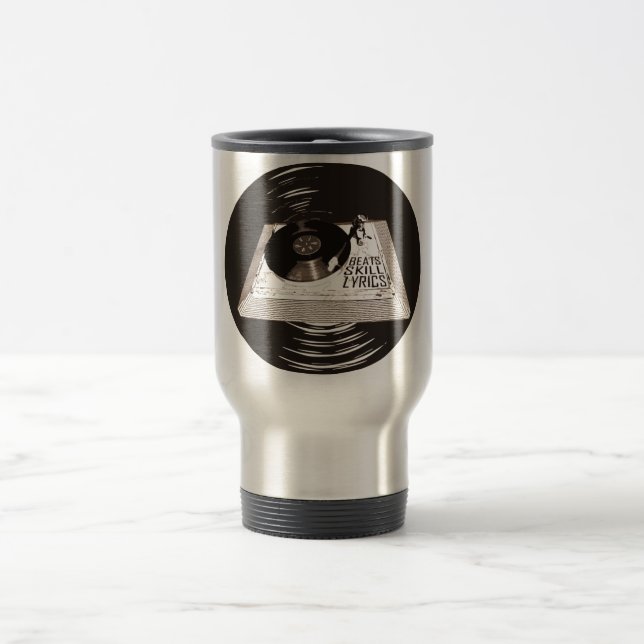 TAZA DE VIAJE HIP HOP GOTA LAS LÍRICAS DE HABILIDADES EN TORNTAB (Centro)