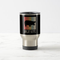 Hippo Enojado Retro - Hipopótamo Vintage