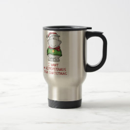 Taza De Viaje Hippopotamus para el navidad - diseño lindo del