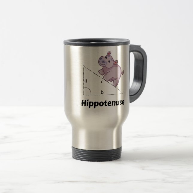 Taza De Viaje Hippotenuse Funny Math (Anverso derecho)