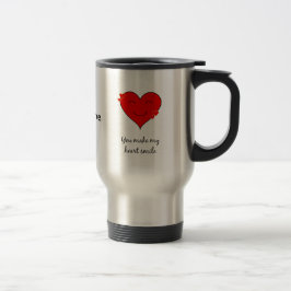 Taza De Viaje Hizo que mi sonrisa cardíaca fuera del nombre