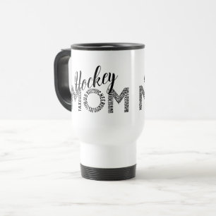 Taza De Viaje Hockey Mamá Word Art