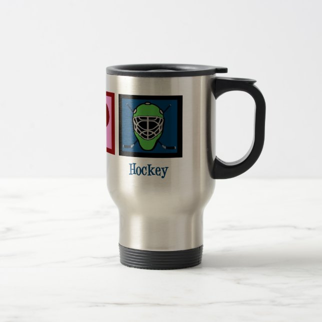 Taza De Viaje Hockey sobre amor por la paz (Derecha)
