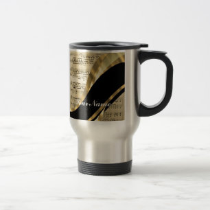 Taza De Viaje Hoja de música elegante
