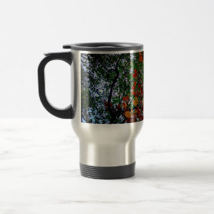 Taza De Viaje Hojas amarillas, verdes y naranjas