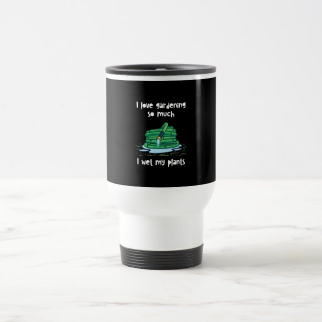 Taza De Viaje Hojas de jardín de jardinería (Centro)