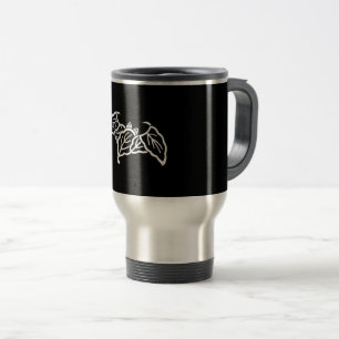 Taza De Viaje Hojas de roble con forma de murciélago sombreado