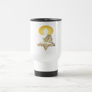 Taza De Viaje Hojas de serenidad de Buda