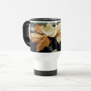 Taza De Viaje Hojas En El Río