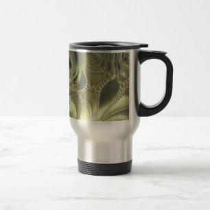 Taza De Viaje Hojas Metálicas